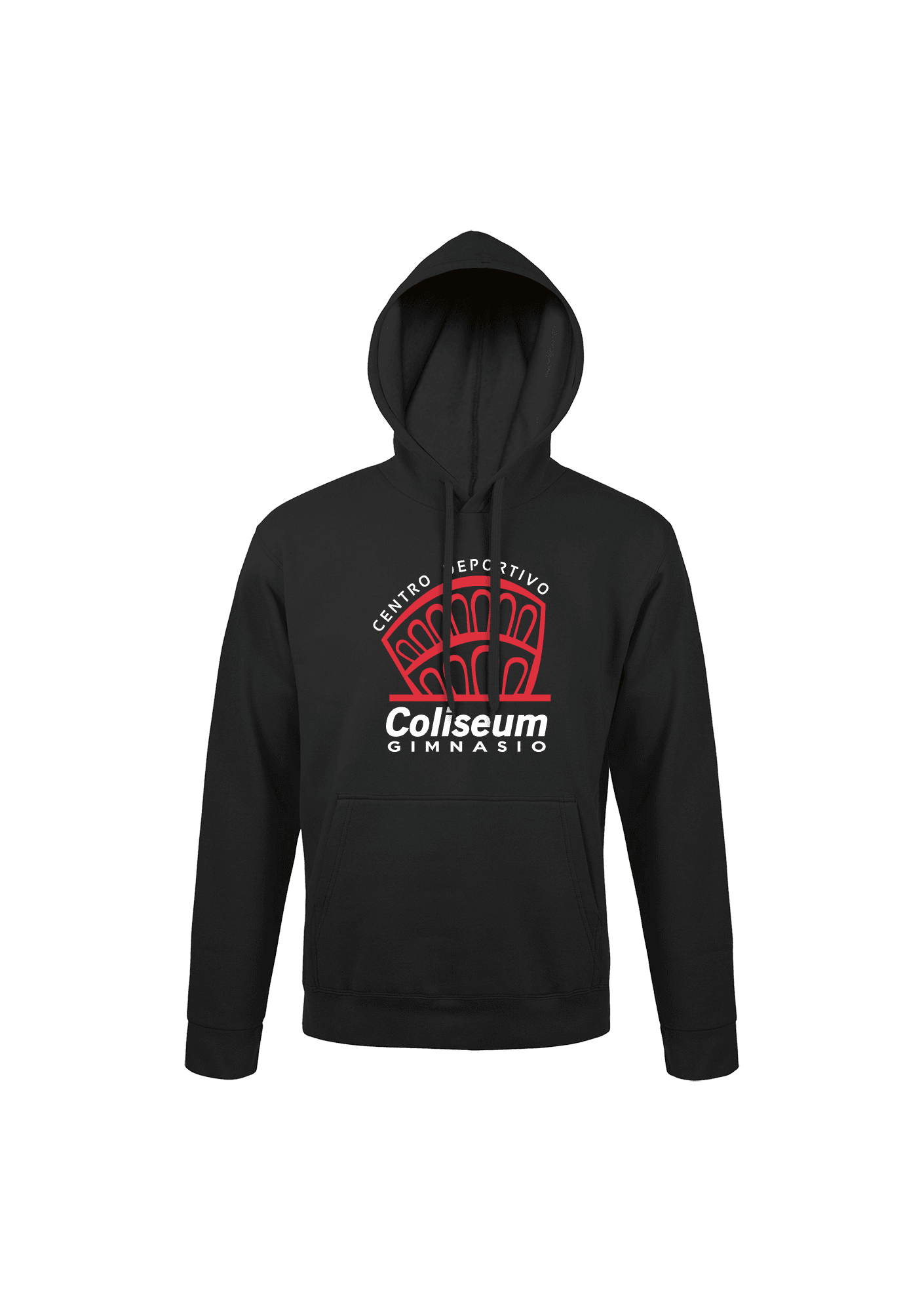 Sudadera con capucha negra Adulto 040 Gimnasio Coliseum - CDCG40-SNAKENOIRFACE